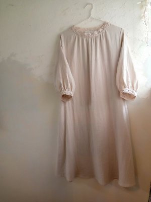 画像6: クルーニーレースのコットンダブルガーゼワンピース