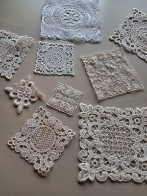 画像11: イギリスクルーニーレースパッチワークベスト★限定品