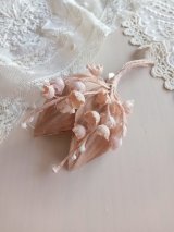 シルク染め花  コサージュ 鈴蘭　（ 限定数作品）★