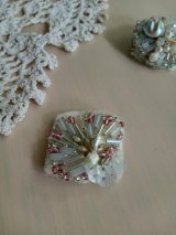 フランスアンティークビッグ刺繍ブローチ＊限定品＊ 