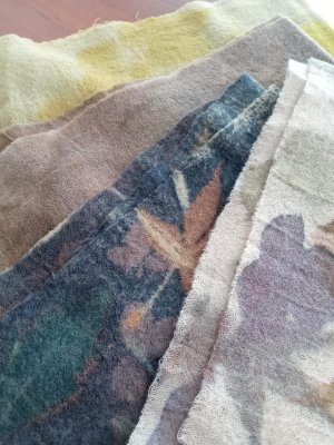 画像8: ナチュラルリーフ染めストールBOTANICAL PRINT    LEAF★