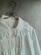 Detaile1: コットン刺繍レースアンティーク復刻ブラウス 