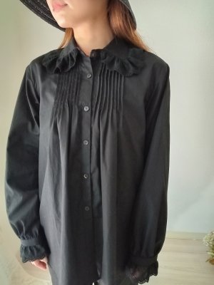 画像2: コットン刺繍レースアンティーク復刻ブラウス 