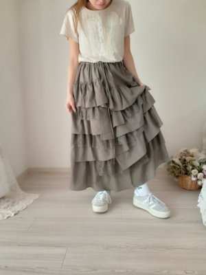 画像1: フリルレーススカート