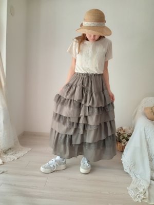 画像2: フリルレーススカート