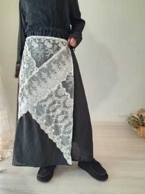 画像2: アシメトリーレーススカート