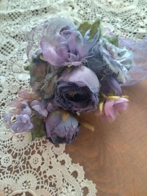 画像2: シルク染花コサージュ