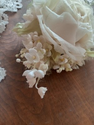 画像2: シルク染花コサージュ
