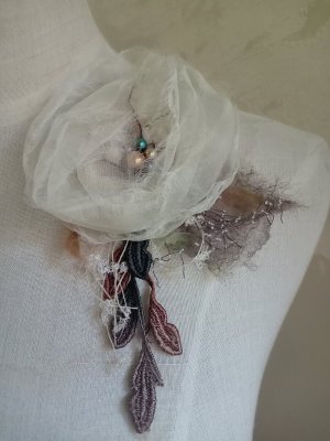 画像2: テキスタイルコサージュ 1点物