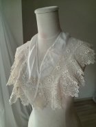 Detaile1: ※一点物※フランスアンティークレースアイリッシュクロッシェ コサージュ付き