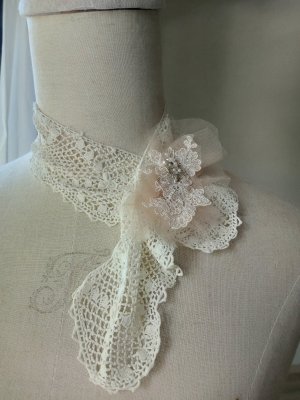 画像1: ※一点物※フランスアンティークレースアイリッシュクロッシェ