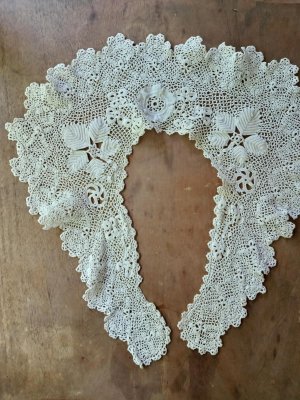 画像1: ※一点物※フランスアンティークレースアイリッシュクロッシェ