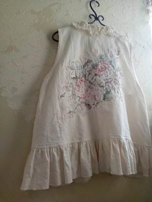 画像1: Vintage Rose Vest (Long)