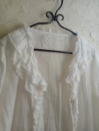 Detaile1: コットンダブルガーゼフリルボレロ