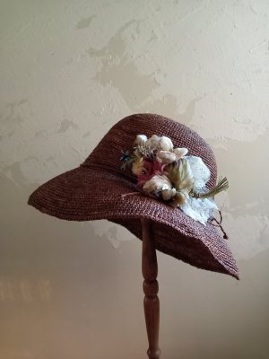 画像2: シルク染花のラフィアハット★限定品