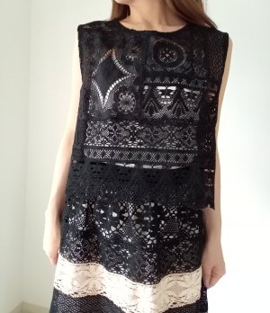 画像9: クルーニーレースとコレクションレースパッチワークベスト★