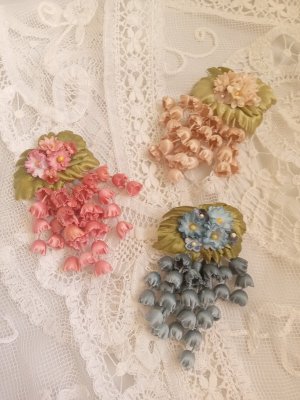 画像2: シルク染花コサージュ