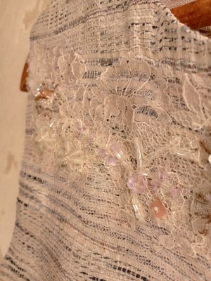 画像8: フランスヴィンテージビーズ刺繍イタリアサマーツイードベスト★限定品