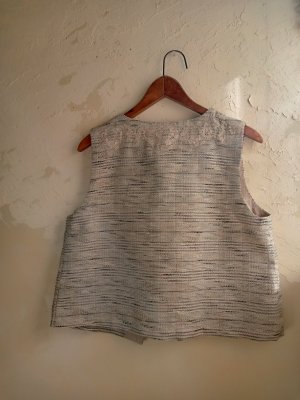 画像14: フランスヴィンテージビーズ刺繍イタリアサマーツイードベスト★限定品