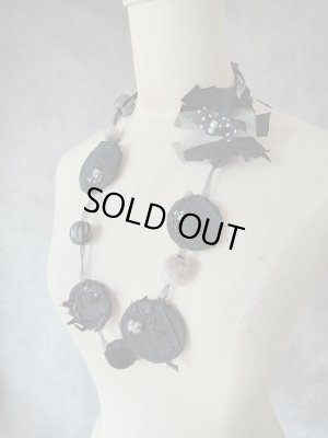 画像8: テキスタイルボールネックレス ブローチ付き★限定品