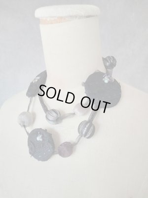 画像3: テキスタイルボールネックレス ブローチ付き★限定品