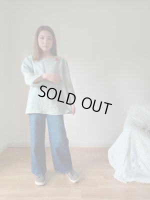 画像19: クローバーの刺繍コサージュリネンブラウス★限定品