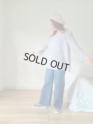 画像21: クローバーの刺繍コサージュリネンブラウス★限定品