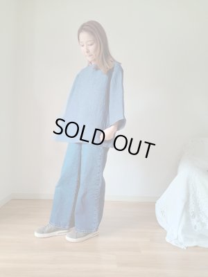 画像7: クローバーの刺繍コサージュリネンブラウス★限定品