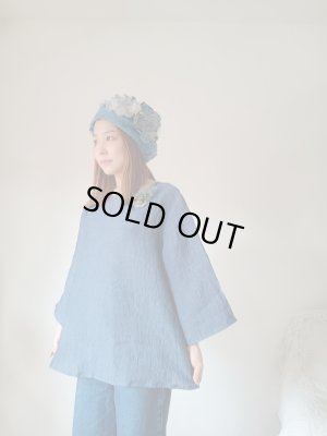 画像6: クローバーの刺繍コサージュリネンブラウス★限定品