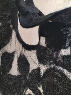 Detaile2: シルクオーガンジー&メリノウール フェルティングベスト ブラック
