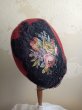 画像3: イタリアゴブラン織ローズビーズ刺繍ベレー★1点物★ (3)