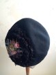 画像9: イタリアゴブラン織ローズビーズ刺繍ベレー★1点物★ (9)